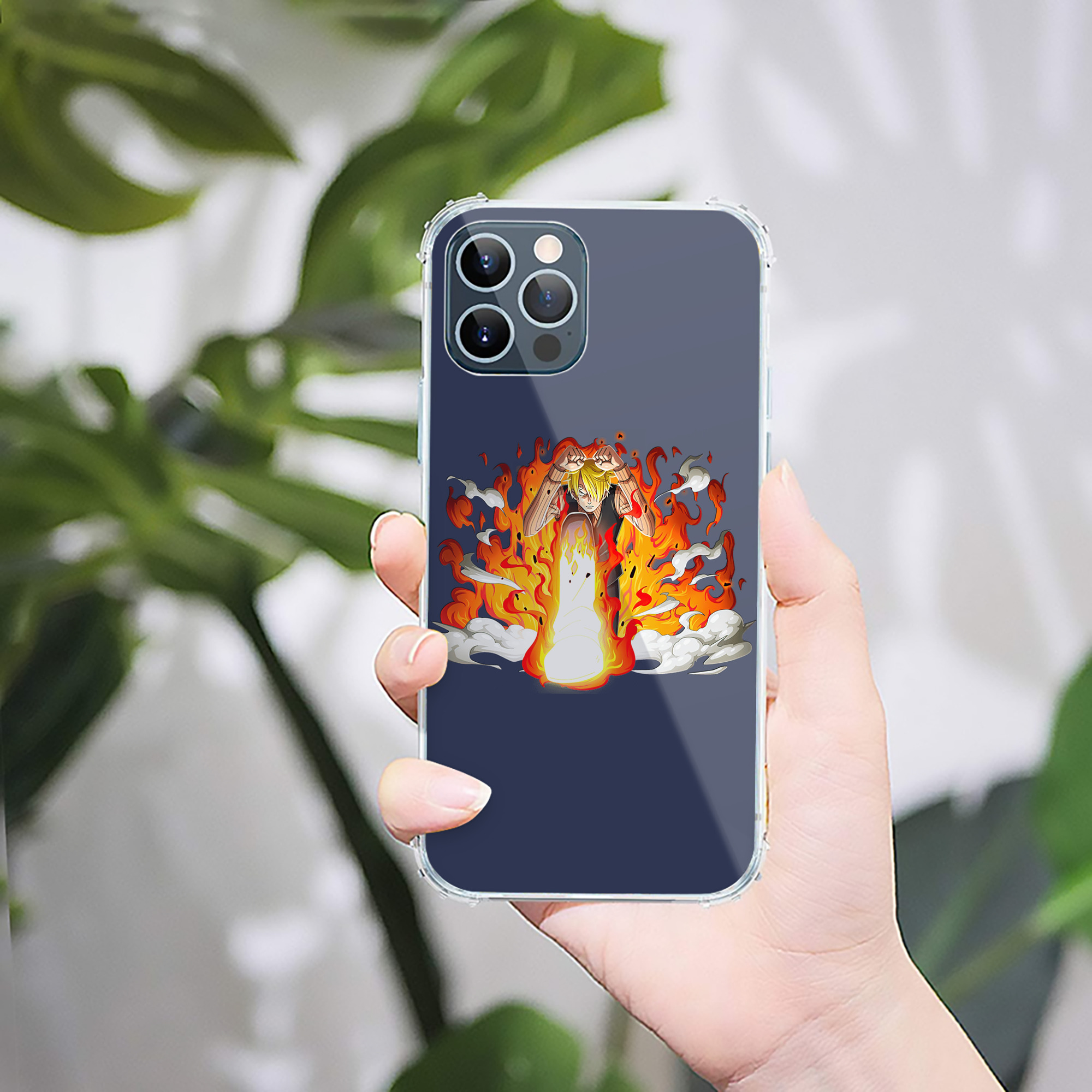 （画像用） ワンピース サンジ ONE PIECE Sanji 【iPhone 12シリーズ対応】透明スマホケース（クリアソフトケース）